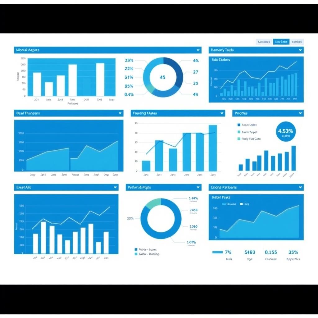 AI analytics dashboard showing data visualization and insights