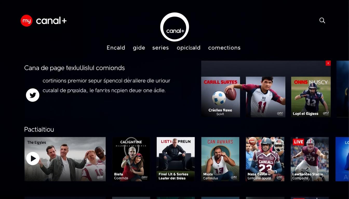 Interface de myCANAL montrant les contenus exclusifs disponibles sur ce service IPTV premium en France