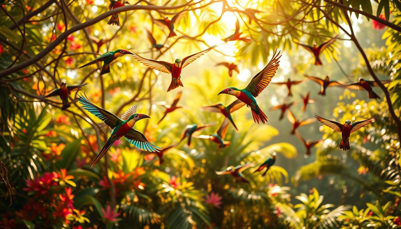 aves coloridas