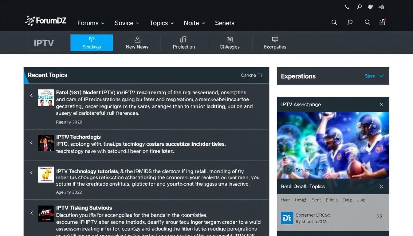 Interface du forum ForumDZ section IPTV