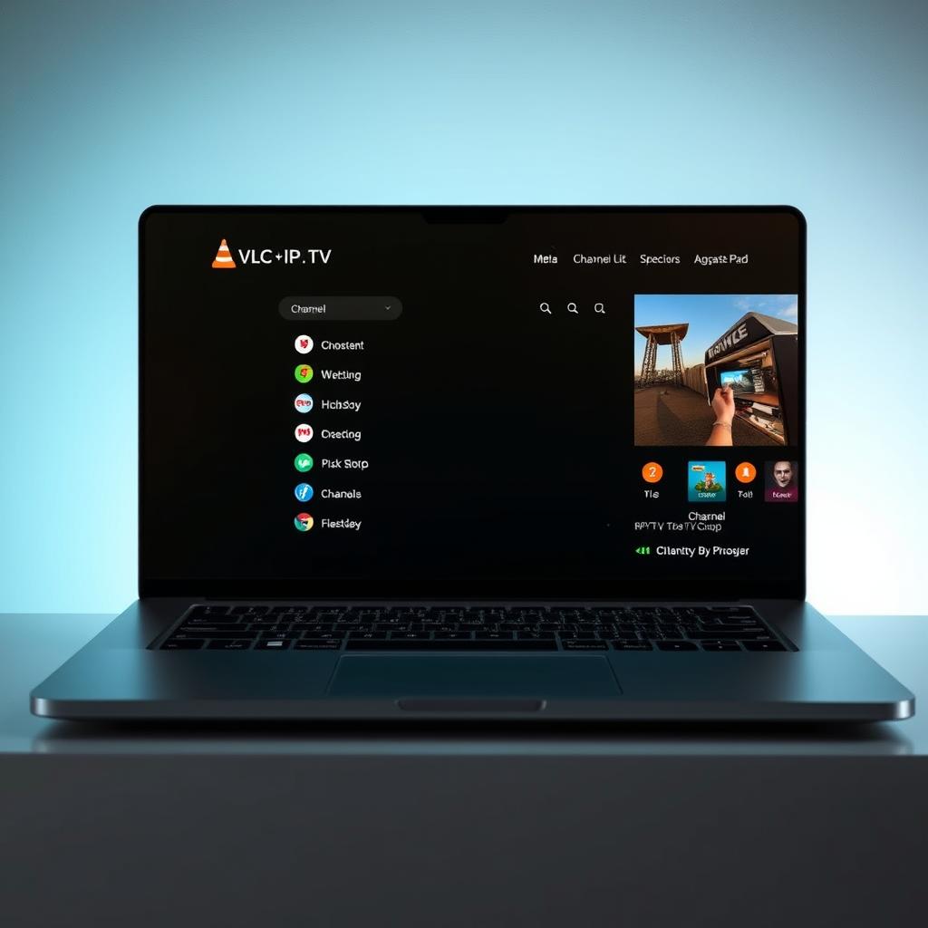 Ordinateur avec logiciel IPTV
