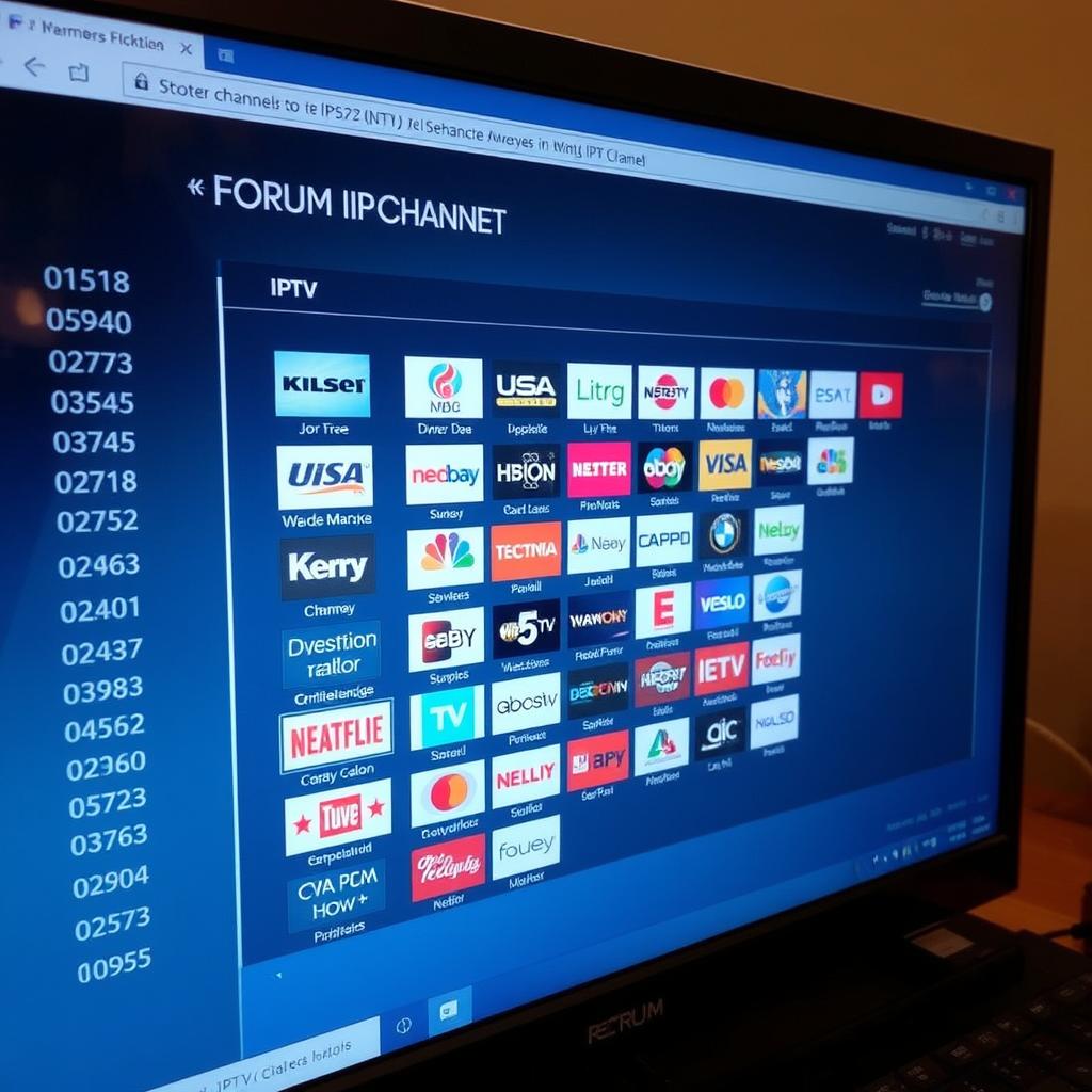 Liste de chaînes IPTV mise à jour partagée sur un forum
