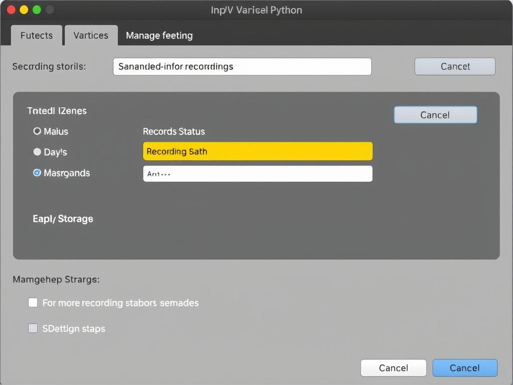 IPTV recording interface implemented in Python