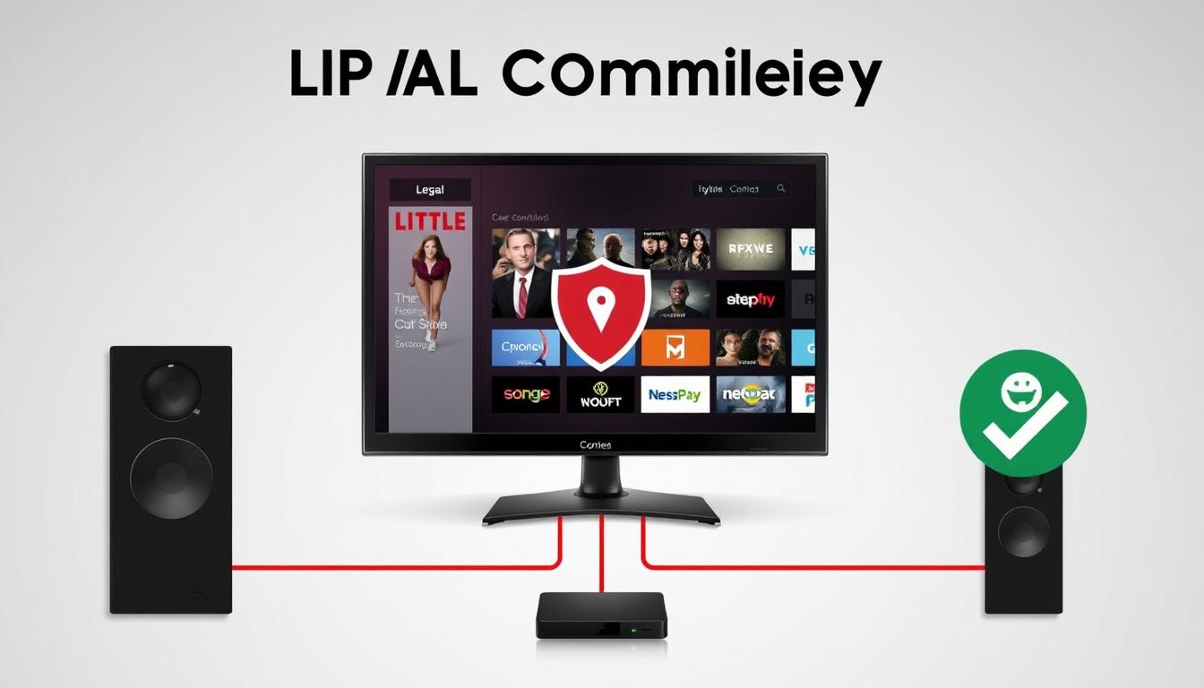 Legal compliance concept with Super IPTV Tool and legitimate content sources