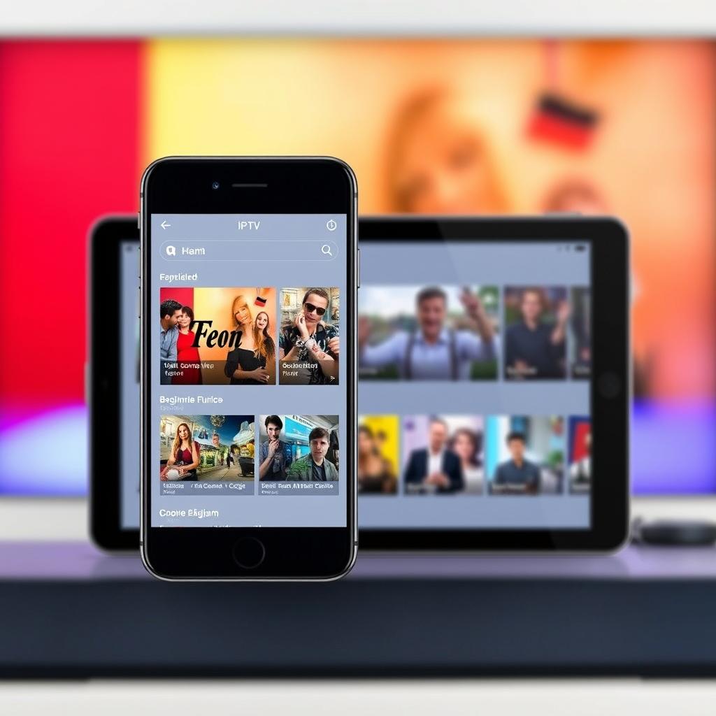 Smartphone et tablette avec application IPTV