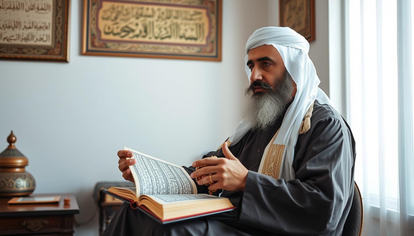 شيخ روحاني مضمون يقرأ القرآن الكريم ويمارس الرقية الشرعية