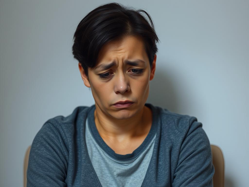شخص يظهر عليه القلق والتوتر كأحد علامات السحر النفسية