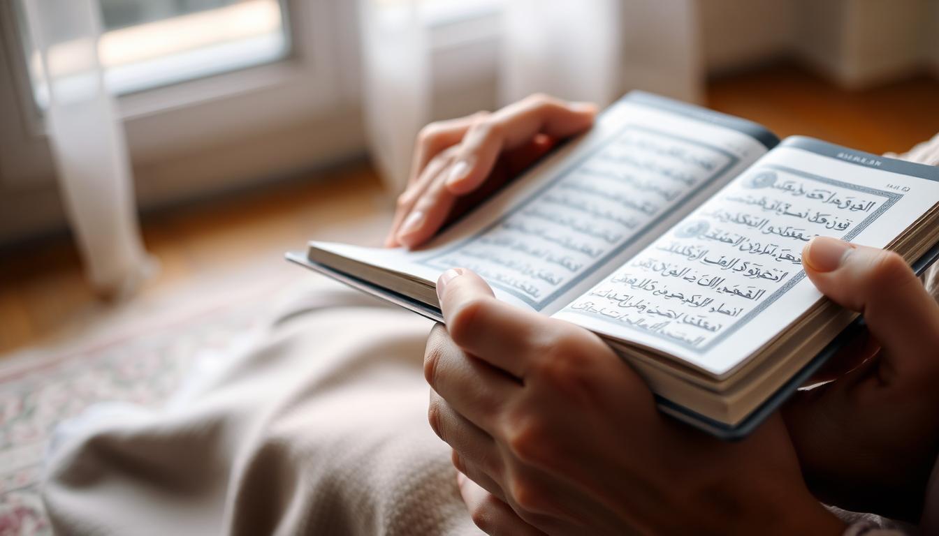 شخص يقرأ القرآن للحماية من السحر