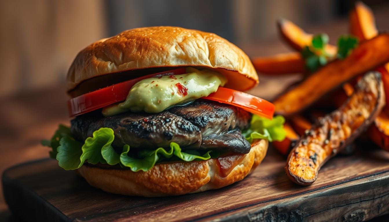 Burger Jamur Vegetarian