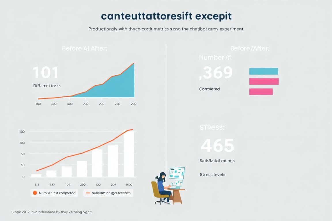 Before and after comparison of productivity metrics during the Army of Chatbots experiment