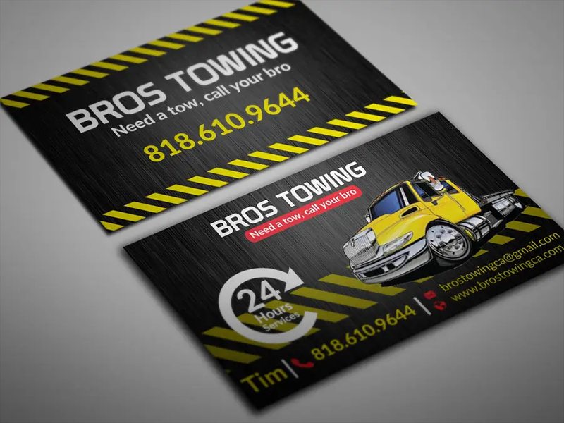 Towing Business Cards - Custom Designs