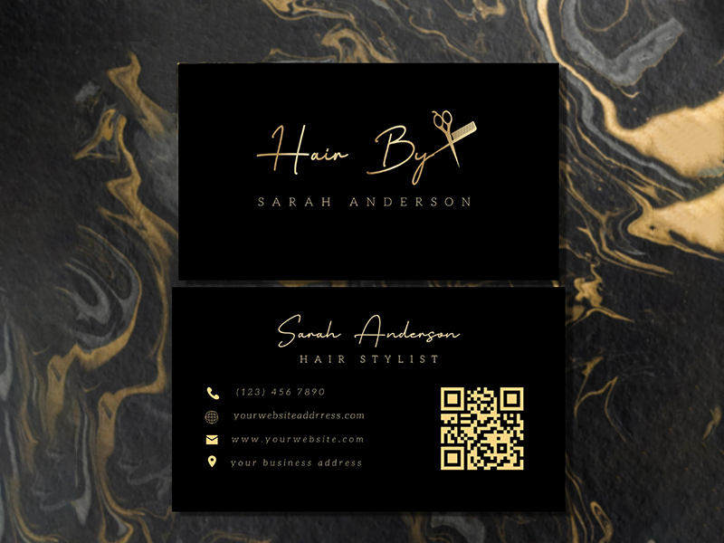 Hair Stylist Business Cards - Custom Print