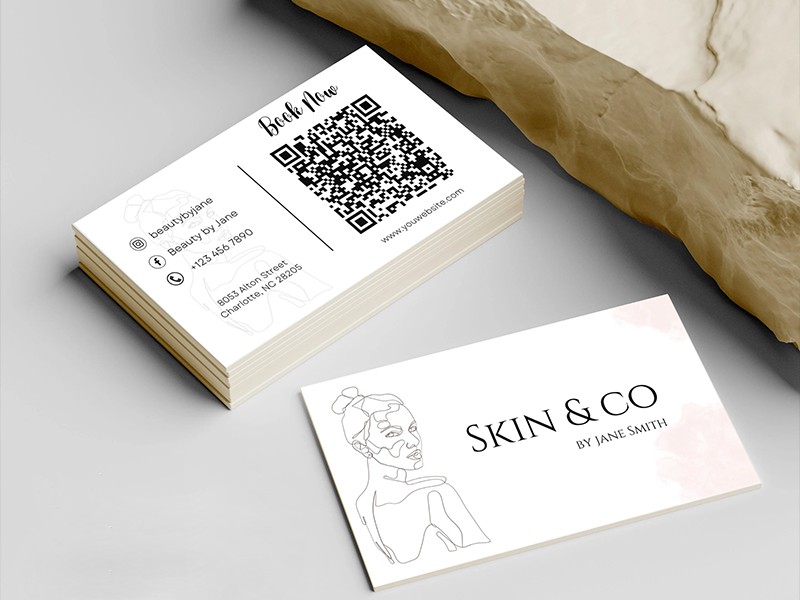 Esthetician Business Cards - Unique Designs