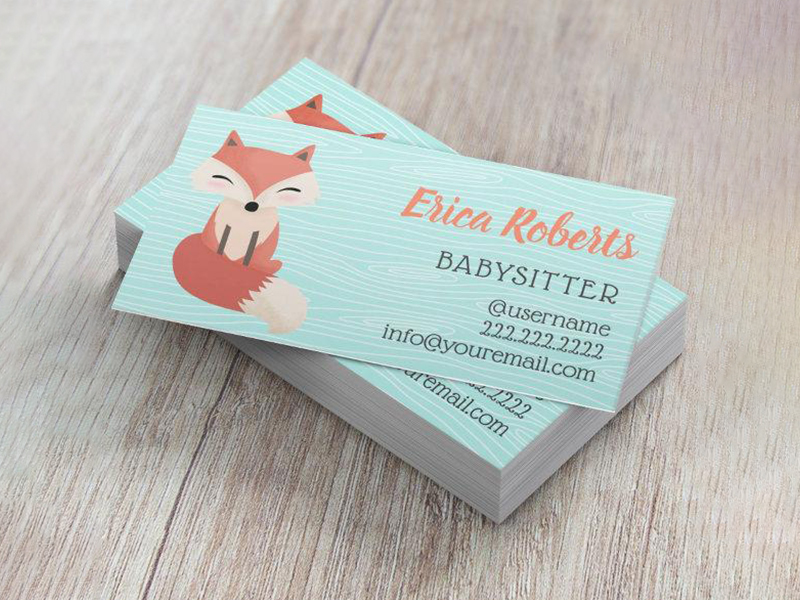 Babysitting Business Cards - Custom Print