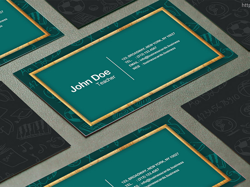 Teacher Business Cards - Professional Designs