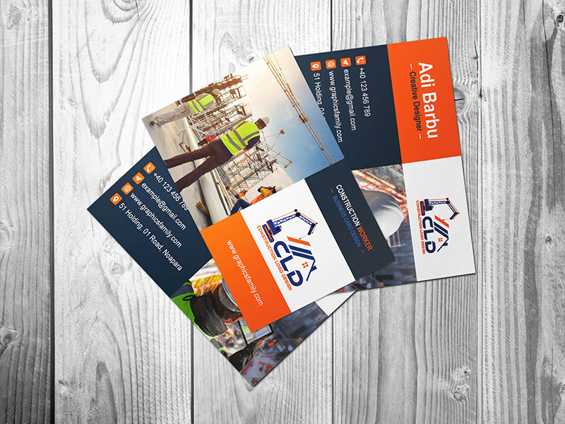 Construction Business Cards - Professional Designs