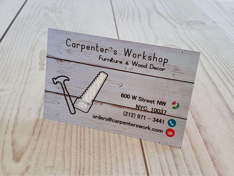 Carpentry Business Cards - Custom Print