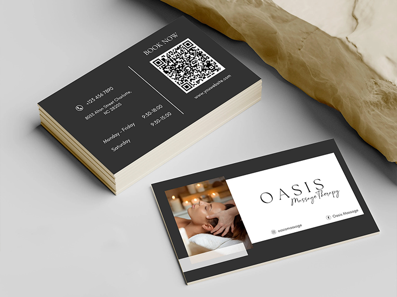 Massage Therapist Business Cards - Custom Print