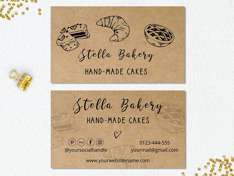 Bakery Business Cards - Custom Print