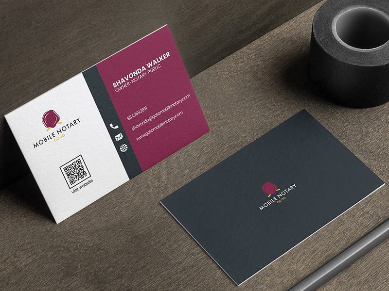 Notary Business Cards - Custom Print