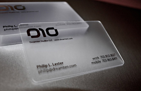 Transparent Business Cards, Clear Cards