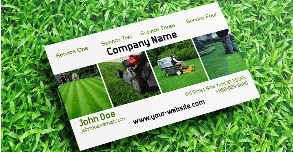 Landscaping shop business cards