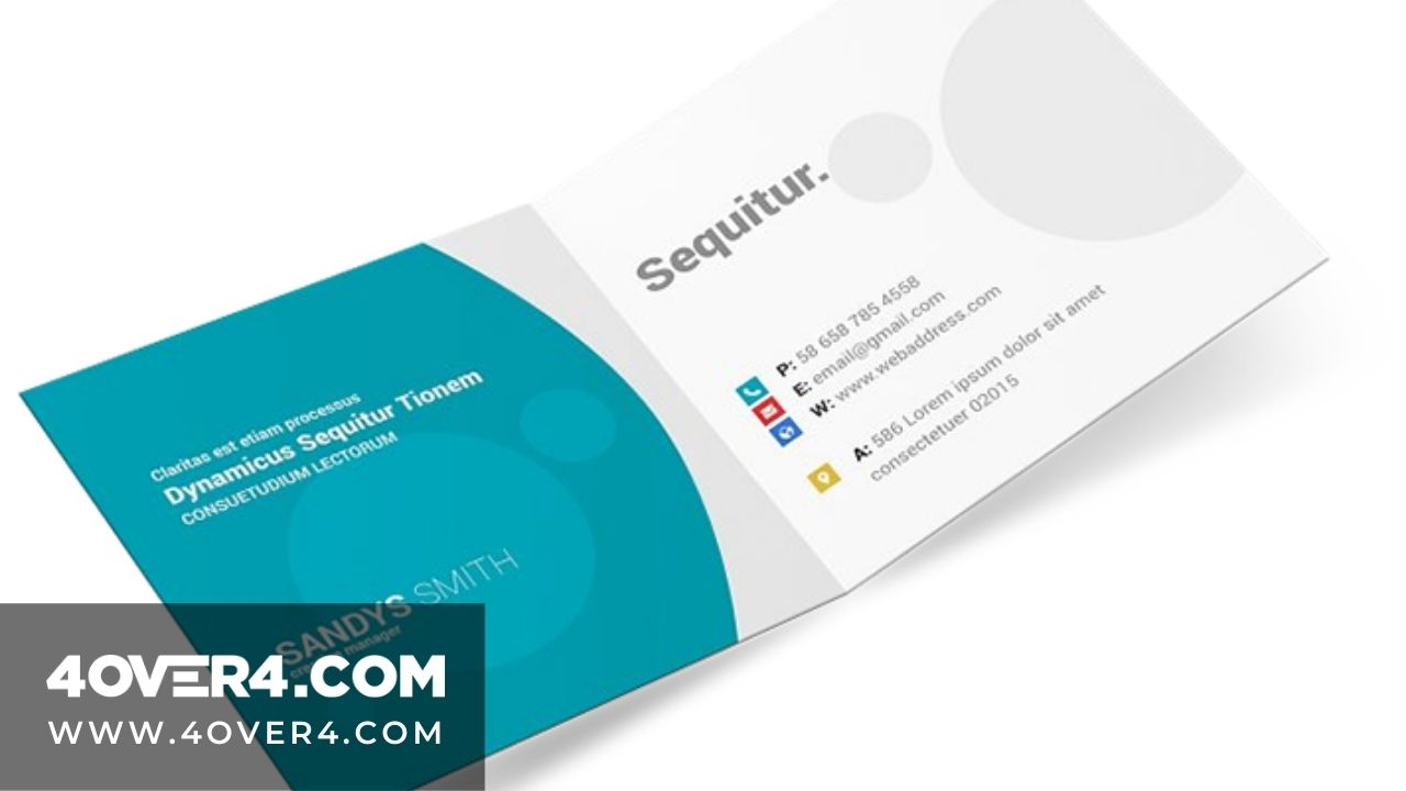 Stunning Folded Business Card to Maximize Your Business Image