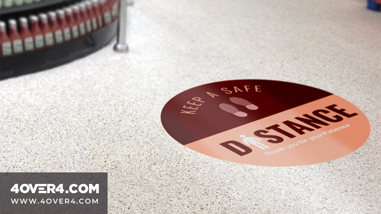 Best Long Lasting Social Distancing Decals for Small Businesses