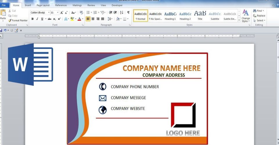 How To Make A Printable Card In Word