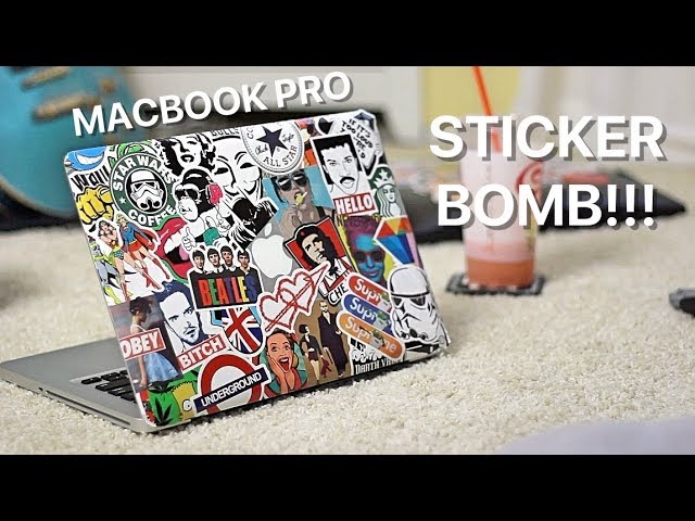 sticker bombing macbook