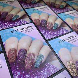 Glitter Spot UV Business Cards