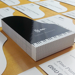 Silk Laminated Die-Cut Business Cards