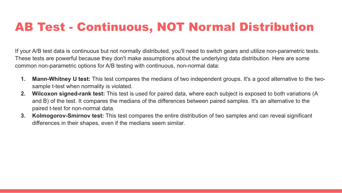 TEST FOR CONTINUOUS NOT NOMAL 