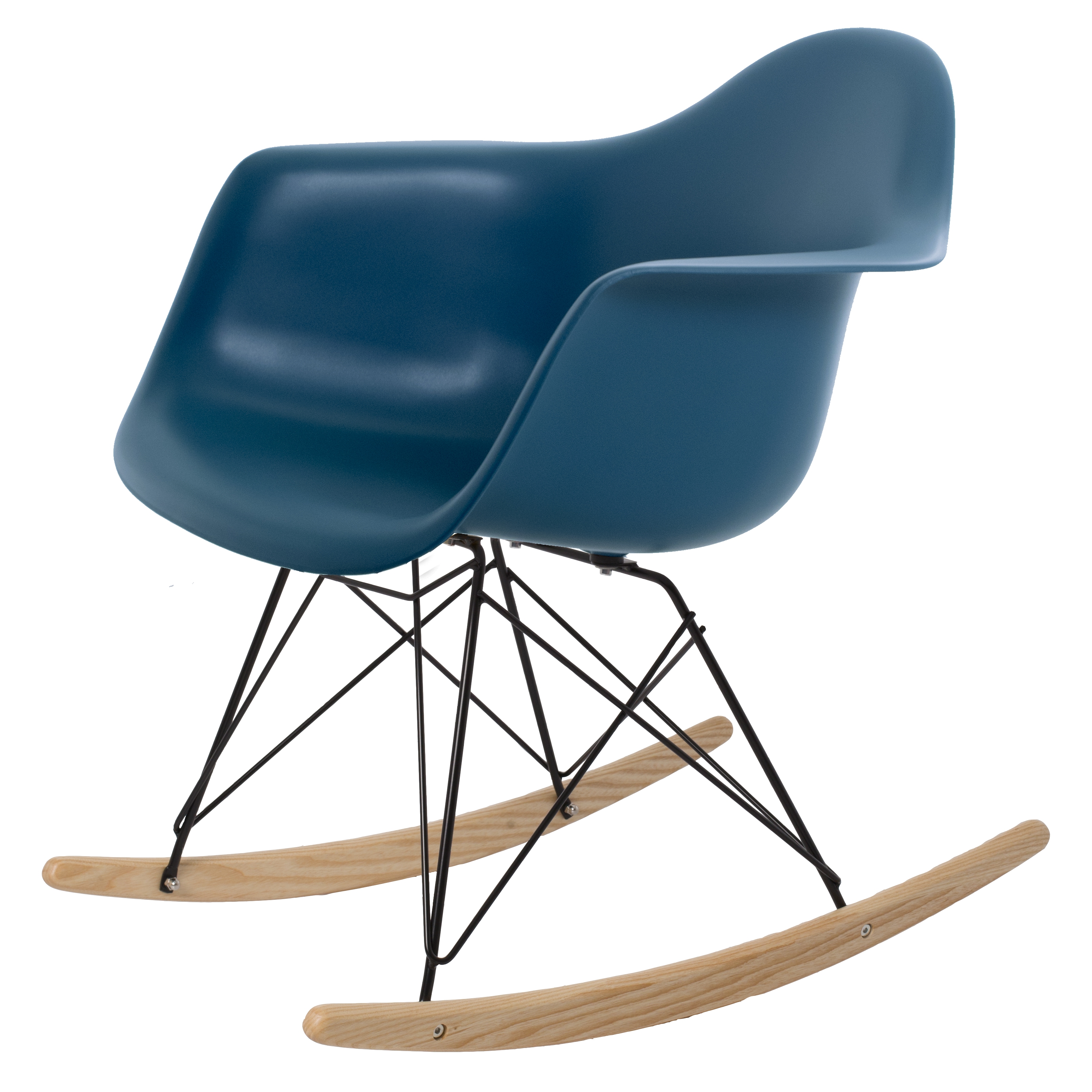 silla mecedora RAR Sillón mecedora Base de Rod Estructura Negro azul marino PP