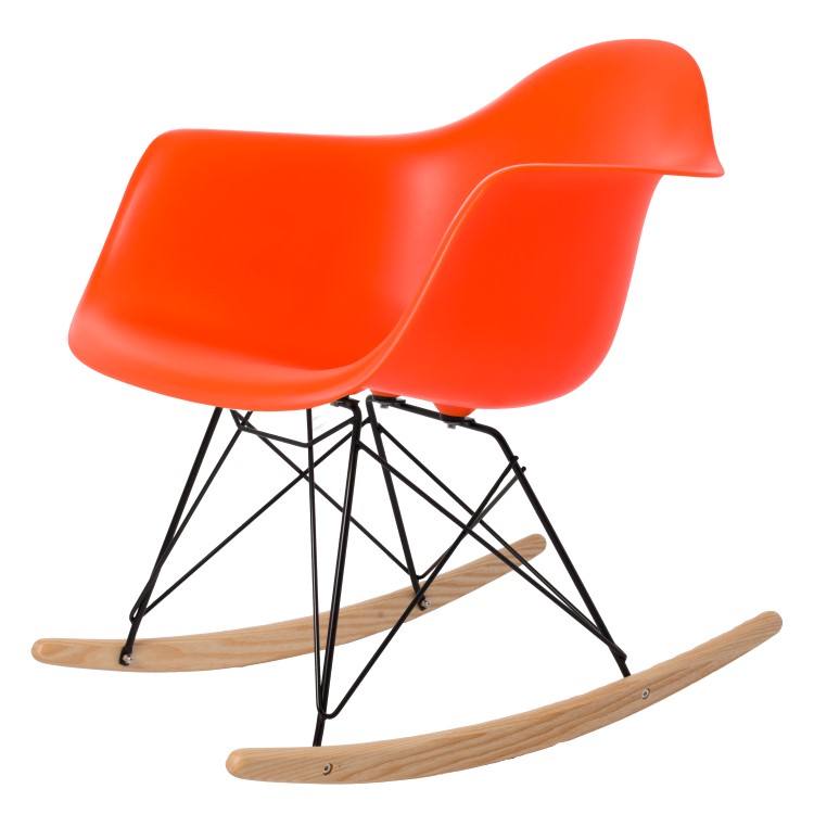 rocking chair RAR Black base PP neon orange