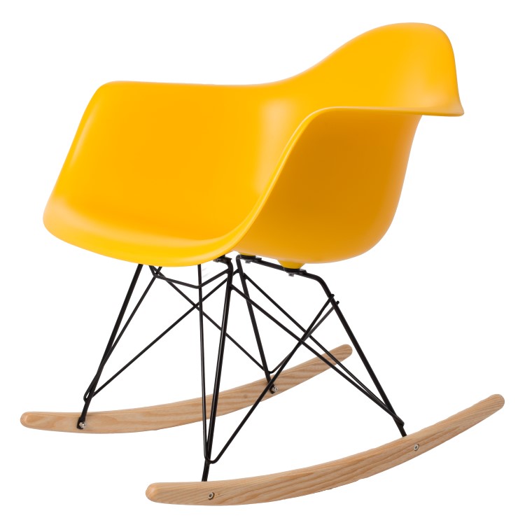 rocking chair RAR Black base PP yellow