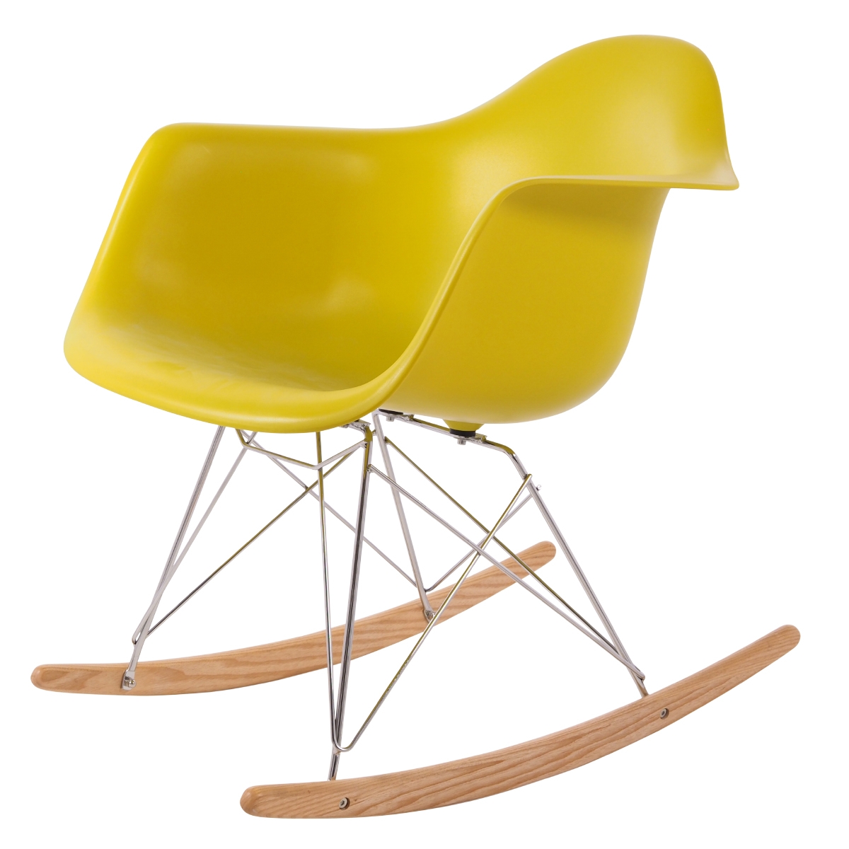 rocking chair RAR Chrome frame PP mustard