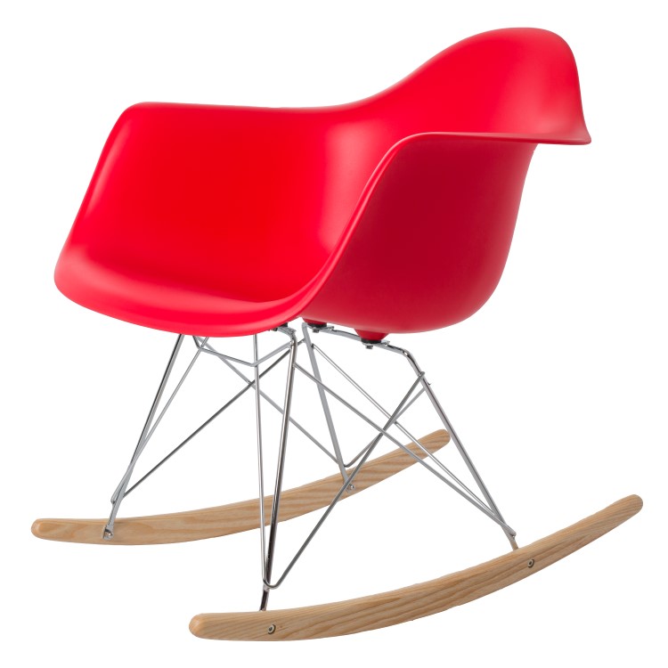 rocking chair RAR Chrome frame PP red