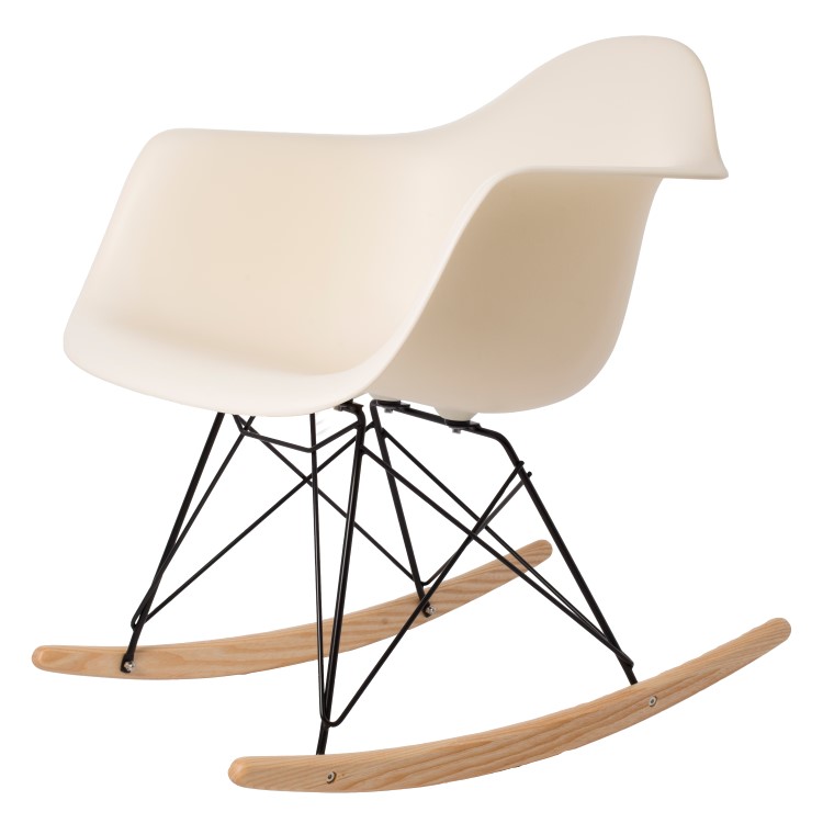 rocking chair RAR Black base PP cream