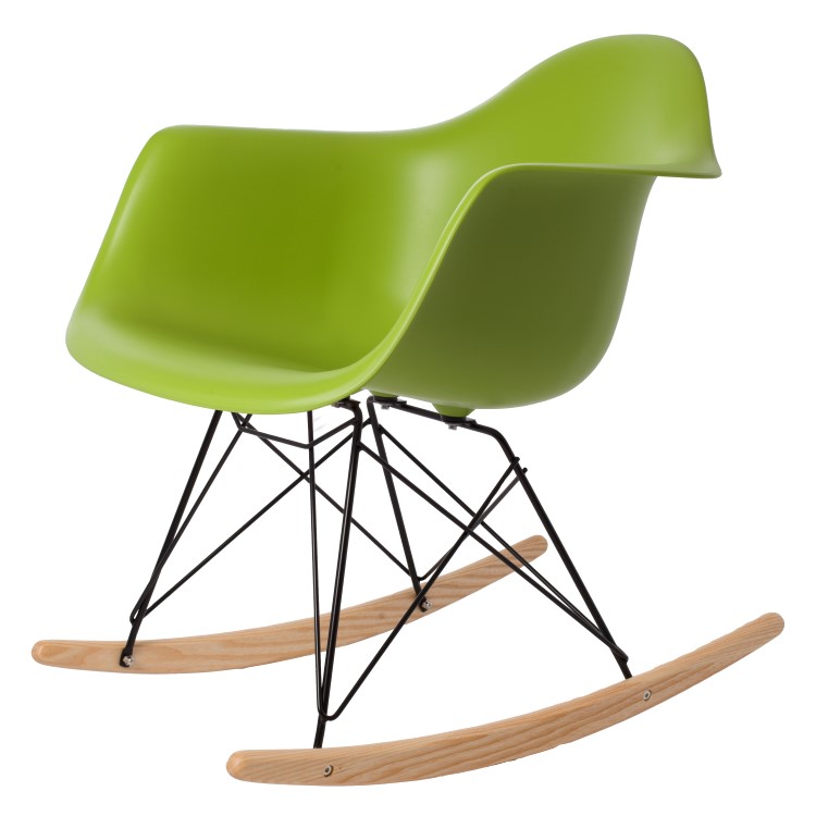 rocking chair RAR Black base PP green