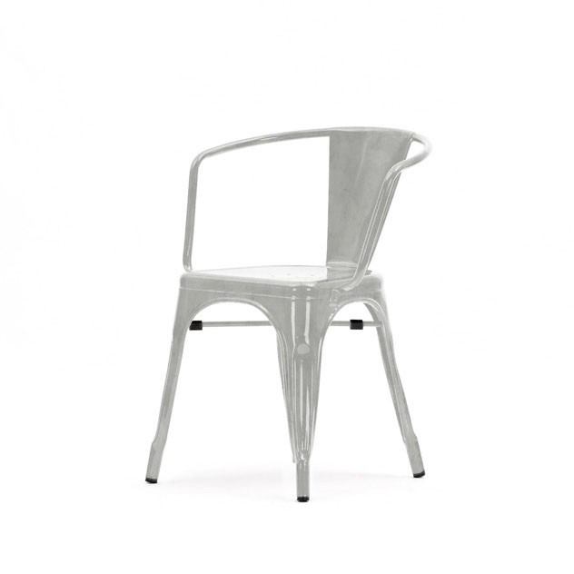 dining chair Tolix style outdoor chair grey