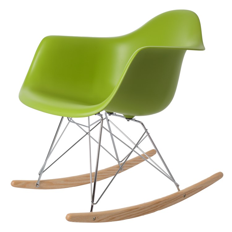 rocking chair RAR Chrome frame PP green