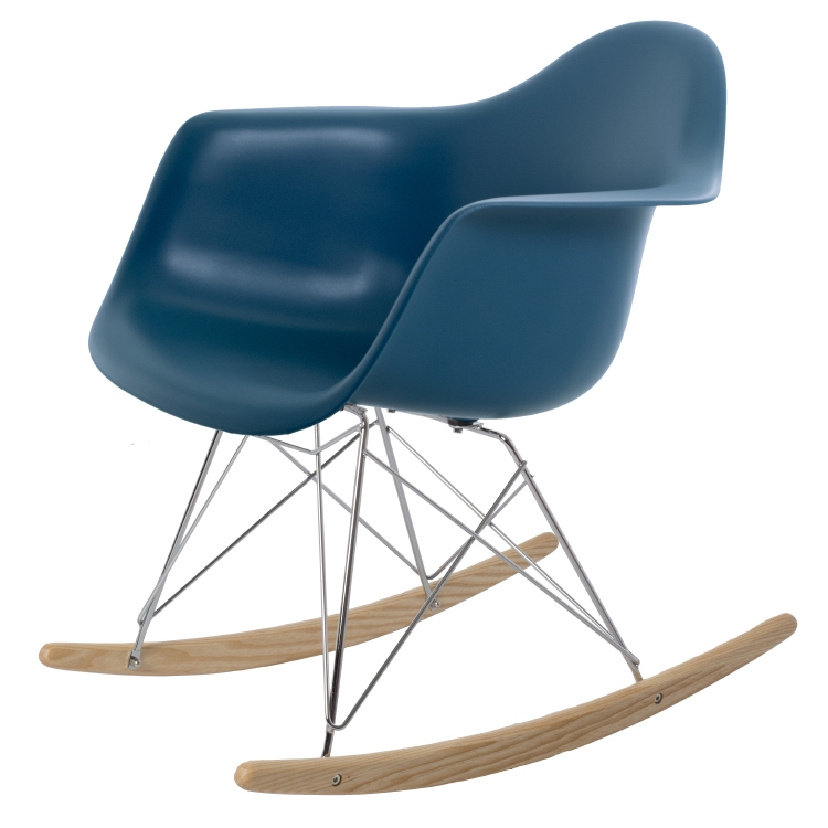 rocking chair RAR Chrome frame PP oceanblue