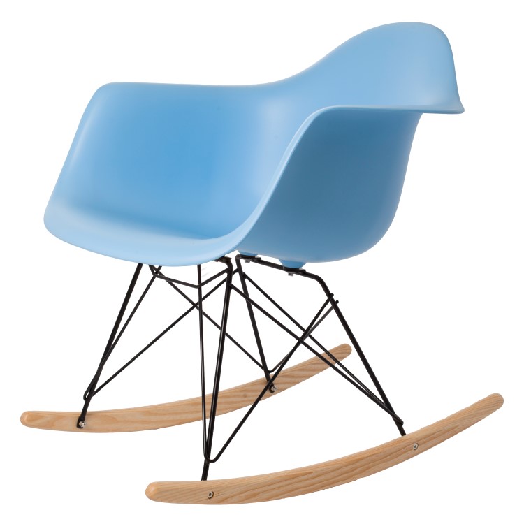 rocking chair RAR Black base PP lightblue