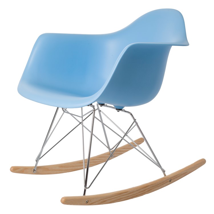 rocking chair RAR Chrome frame PP lightblue