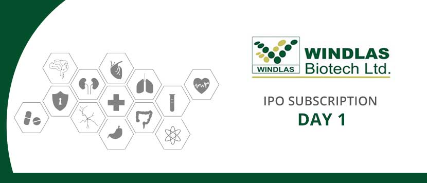 Windlas Biotech IPO Subscription Day-1