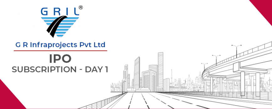 G R Infraprojects IPO subscription Details - Day 1