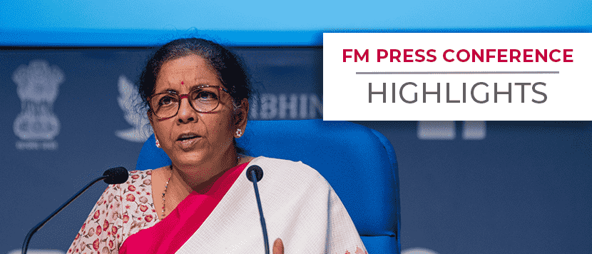 FM Nirmala Sitharaman press conference highlights