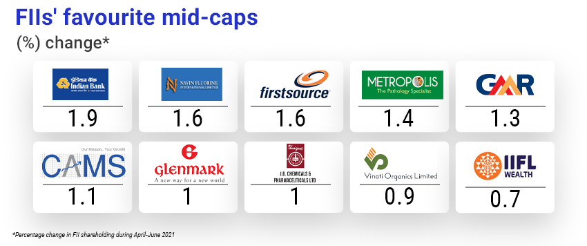 FII's most favourite midcap shares