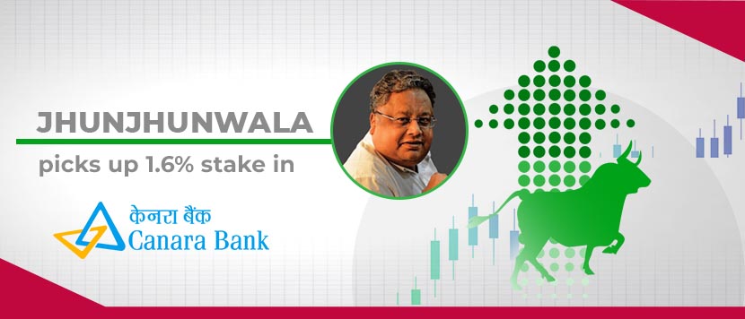 Rakesh Jhunjhunwala picks up 1.6% Stake in Canara Bank